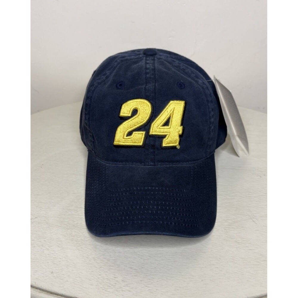 Jeff Gordon 24 Racing NASCAR Hat Chase Authentics Baseball Cap Navy Blue Yellow